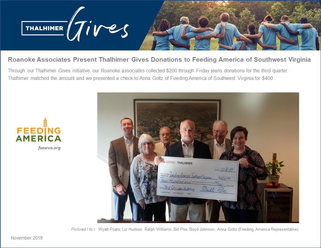 Feeding America_Q3 Donations_2019_ROA