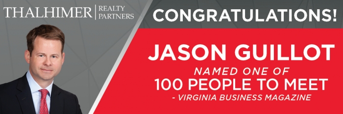 Jason Guillot, Thalhimer Realty Partners, Named to Virginia Business 100 People to Meet in 2023